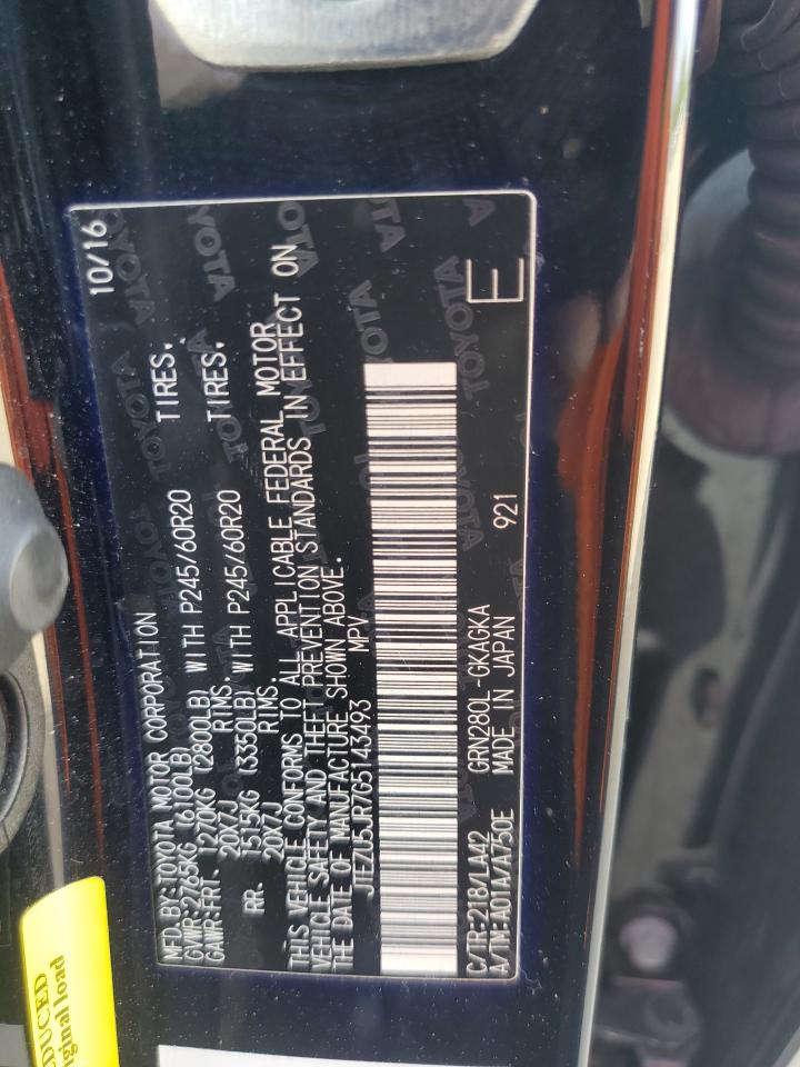 JTEZU5JR7G5143493 2016 Toyota 4Runner Sr5