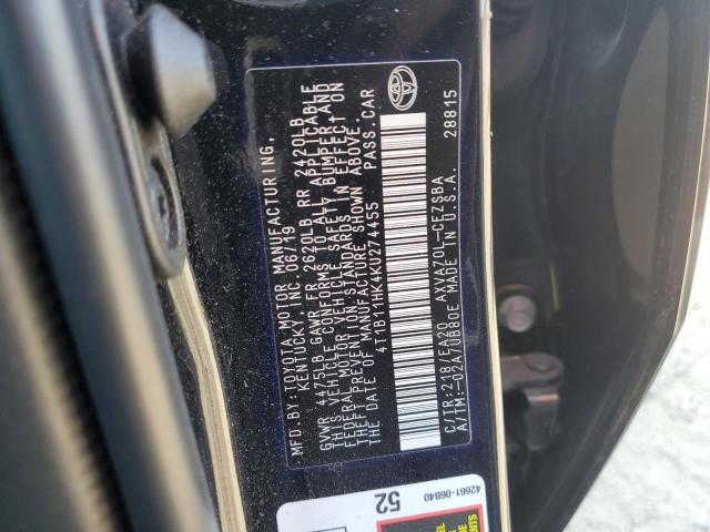 2019 TOYOTA CAMRY L - 4T1B11HK4KU274455