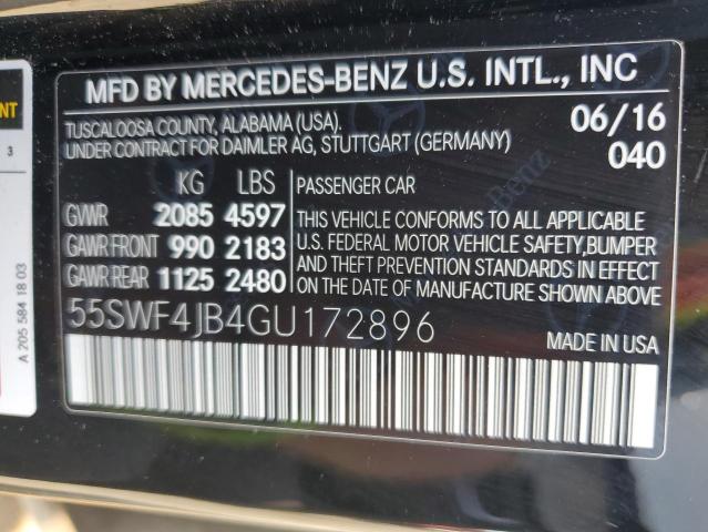 VIN 55SWF4JB4GU172896 2016 Mercedes-Benz C-Class, 300 no.12