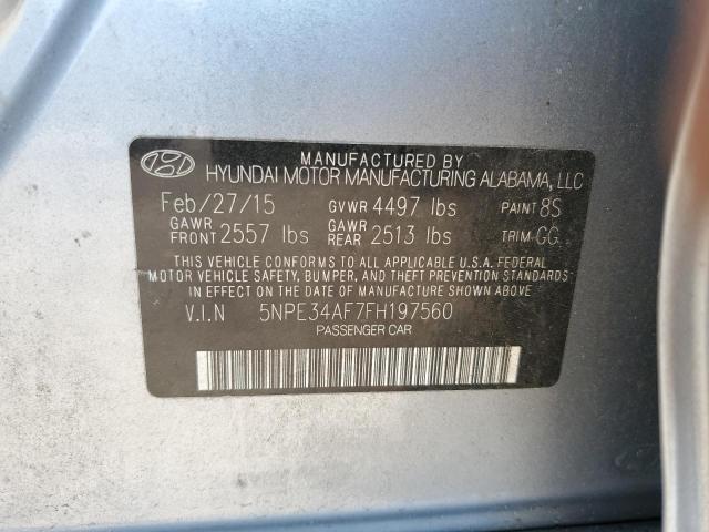 2015 Hyundai Sonata Sport VIN: 5NPE34AF7FH197560 Lot: 51568454