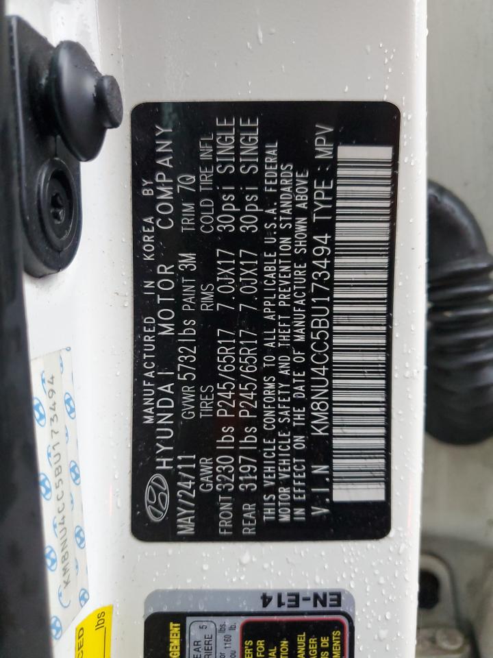 KM8NU4CC5BU173494 2011 Hyundai Veracruz Gls