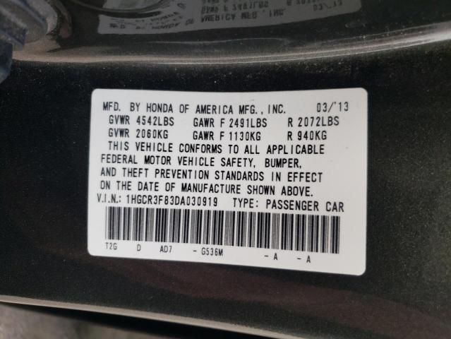 2013 Honda Accord Exl VIN: 1HGCR3F83DA030919 Lot: 52807064