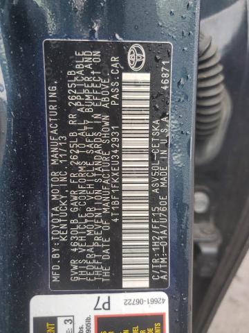 2014 Toyota Camry L VIN: 4T1BF1FKXEU342931 Lot: 49686454