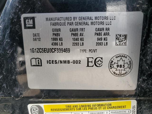 2012 Chevrolet Malibu 1Lt VIN: 1G1ZC5EU0CF339469 Lot: 52168404