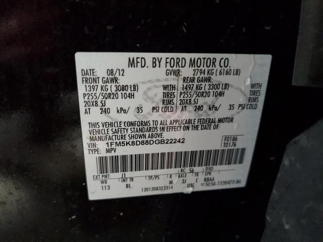 2013 Ford Explorer Xlt VIN: 1FM5K8D88DGB22242 Lot: 50444544