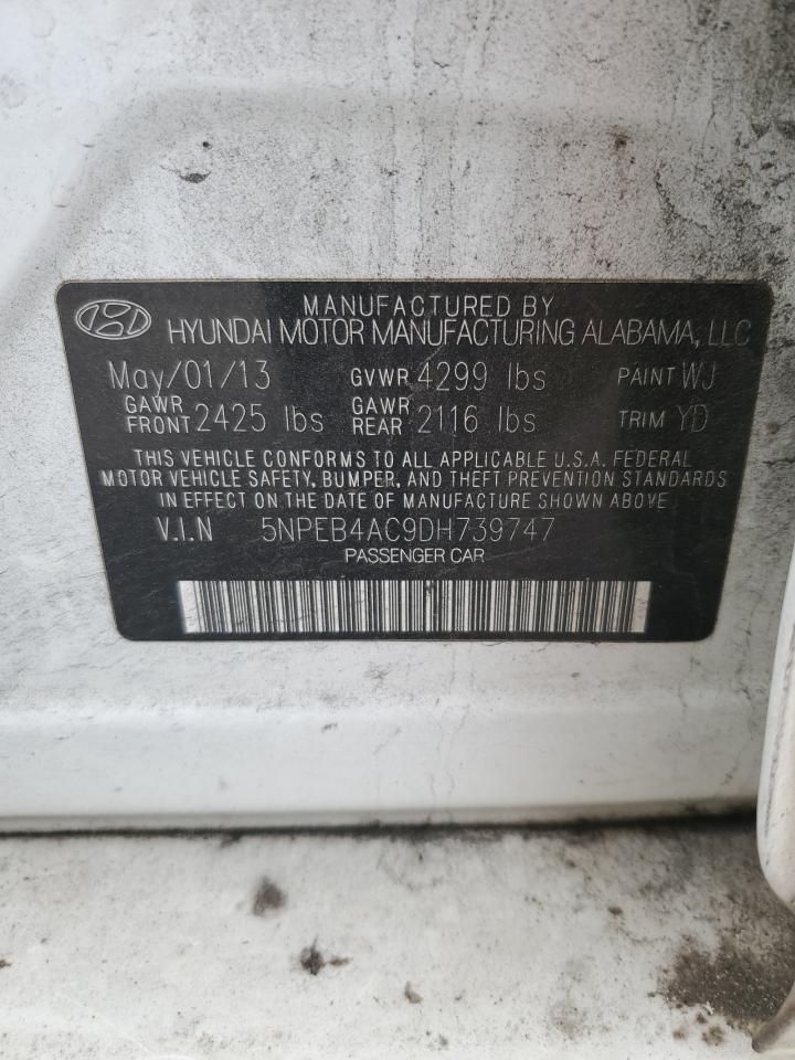 5NPEB4AC9DH739747 2013 Hyundai Sonata Gls