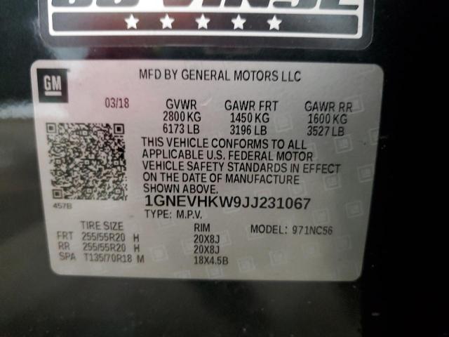 2018 CHEVROLET TRAVERSE L - 1GNEVHKW9JJ231067