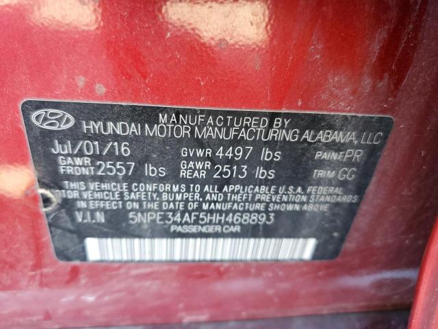 2017 HYUNDAI SONATA SPO - 5NPE34AF5HH468893