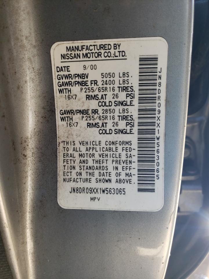 JN8DR09XX1W563065 2001 Nissan Pathfinder Le
