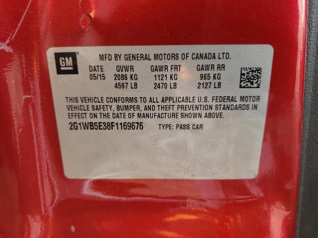 2015 Chevrolet Impala Limited Lt VIN: 2G1WB5E38F1169676 Lot: 49320404