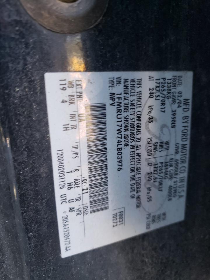 1FMRU17W74LB03976 2004 Ford Expedition Eddie Bauer