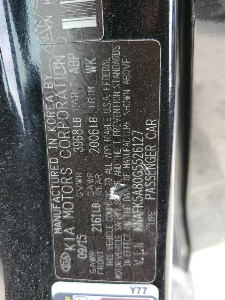 KNAFK5A80G5526127 2016 Kia Forte Lx