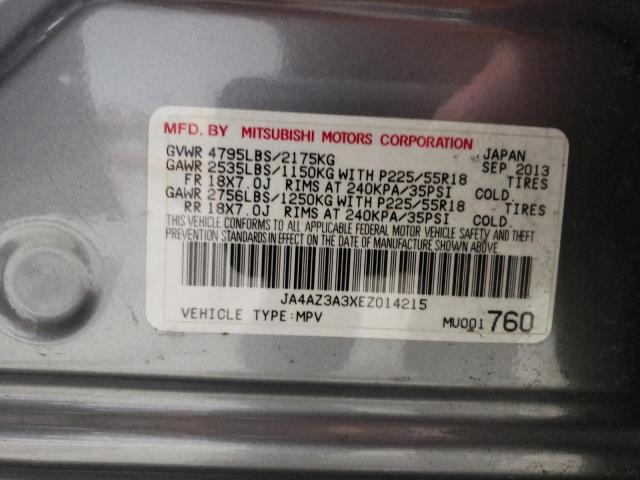 2014 Mitsubishi Outlander Se VIN: JA4AZ3A3XEZ014215 Lot: 50099364