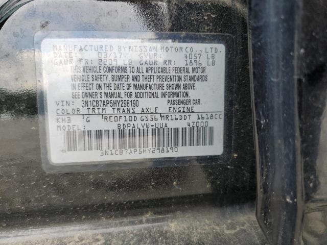 2017 Nissan Sentra Sr Turbo VIN: 3N1CB7AP5HY298190 Lot: 52881474