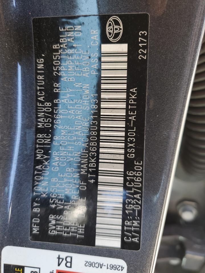 4T1BK36B08U311831 2008 Toyota Avalon Xl