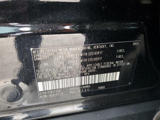 2022 Toyota Rav4 Xle VIN: 4T3RWRFV1NU076214 Lot: 51208374