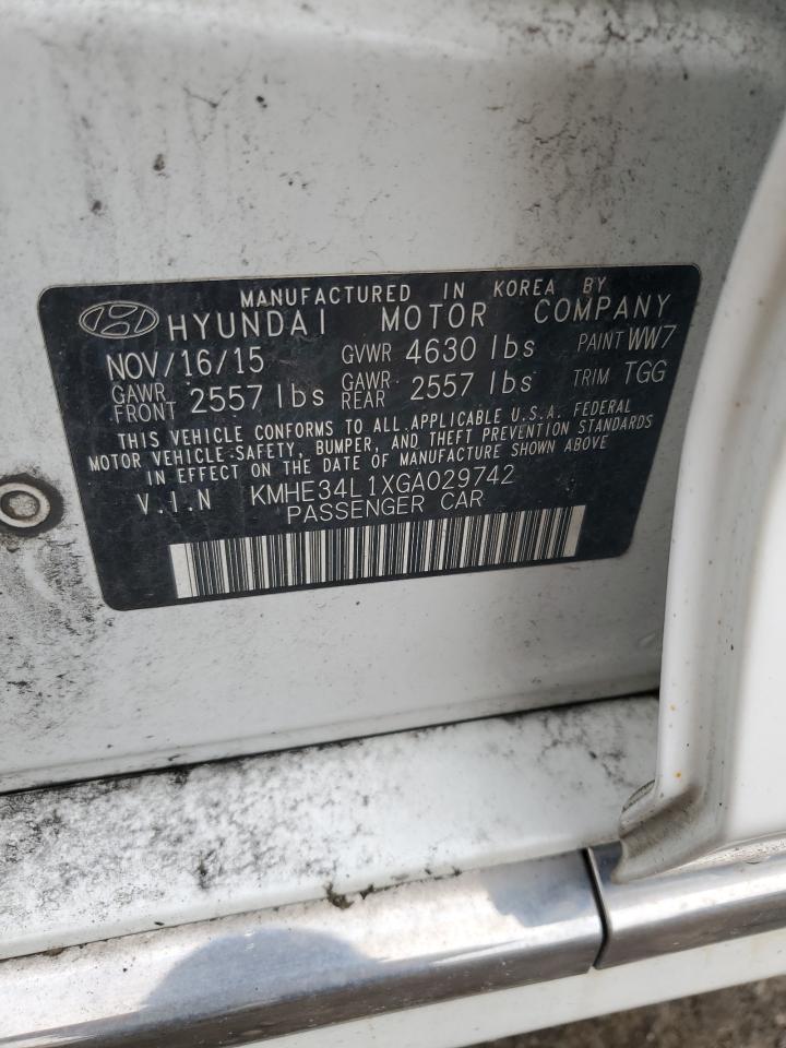 KMHE34L1XGA029742 2016 Hyundai Sonata Hybrid