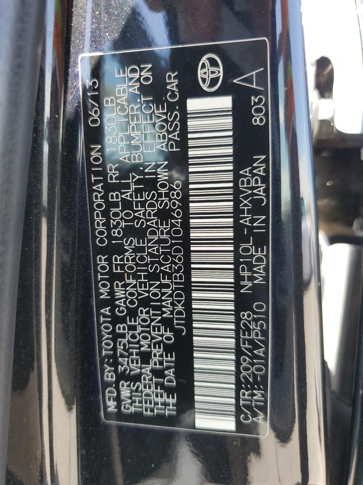 JTDKDTB36D1046986 2013 Toyota Prius C