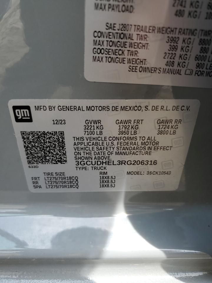 VIN: 3GCUDHEL3RG206316 2024 CHEVROLET ALL Models