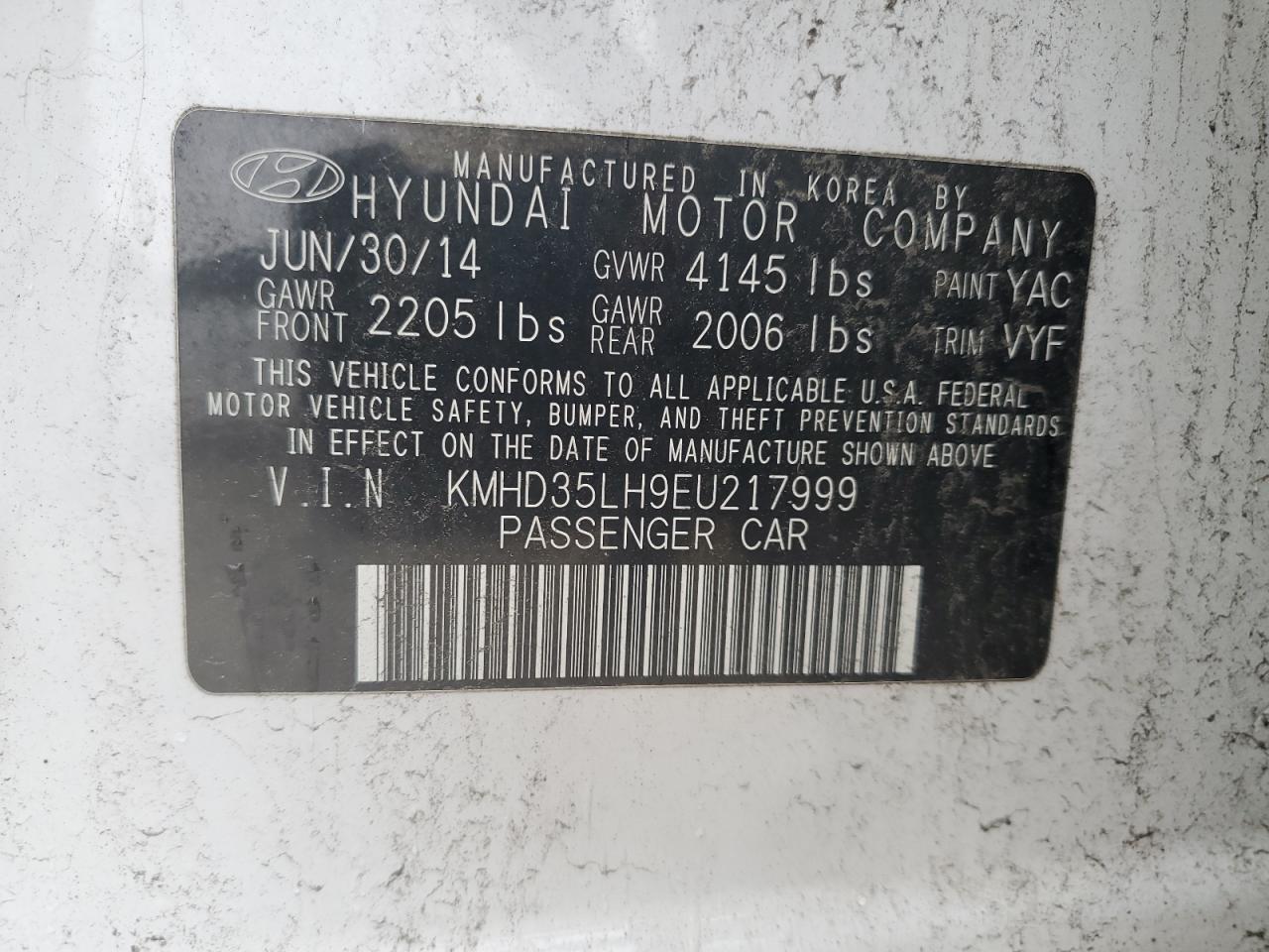 KMHD35LH9EU217999 2014 Hyundai Elantra Gt