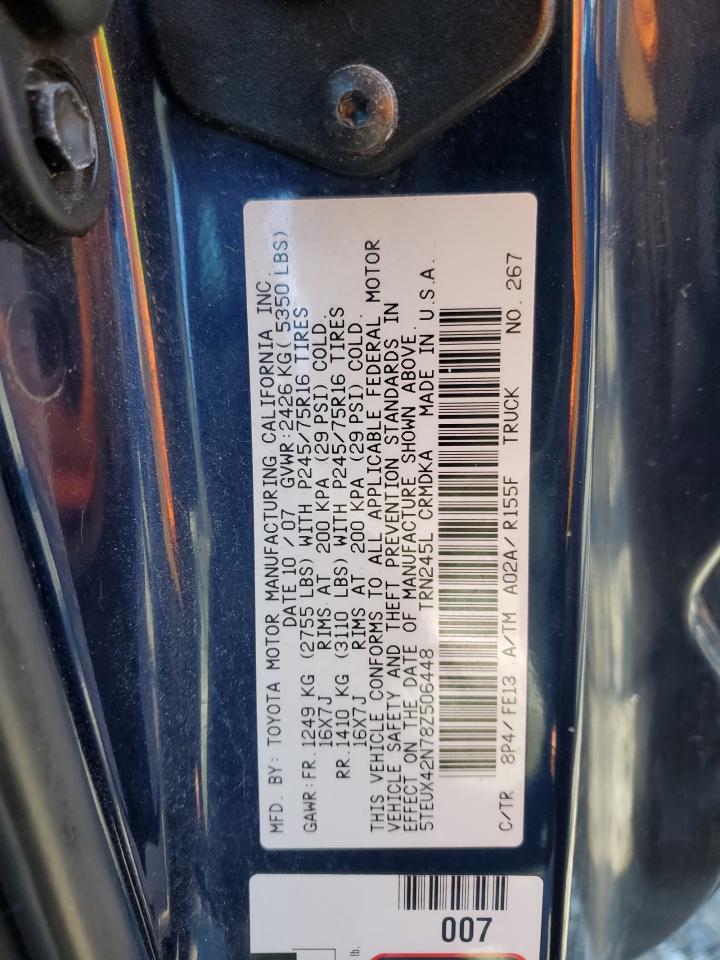 5TEUX42N78Z506448 2008 Toyota Tacoma Access Cab