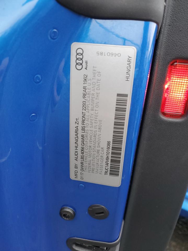 TRUC1AFV6H1016086 2017 Audi Tts