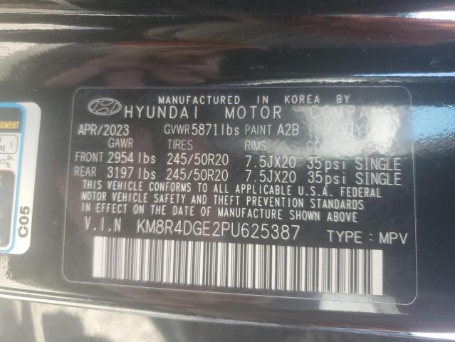 2023 Hyundai Palisade Sel Premium VIN: KM8R4DGE2PU625387 Lot: 48644054