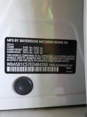 VIN WBA5B1C57ED484260 2014 BMW 5 Series, 535 I no.12