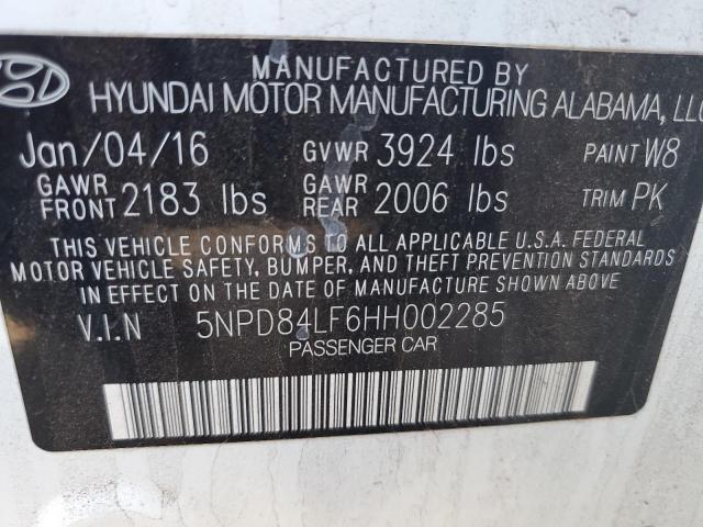 5NPD84LF6HH002285 2017 HYUNDAI ELANTRA - Image 13