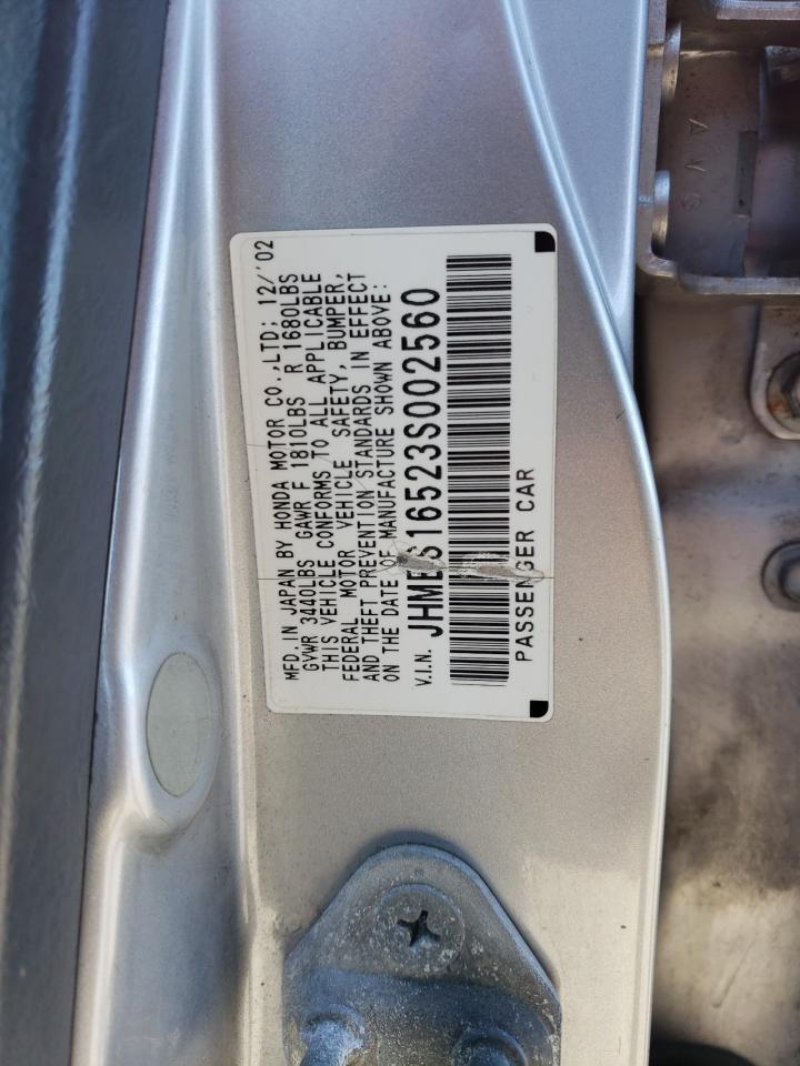 JHMES16523S002560 2003 Honda Civic Lx