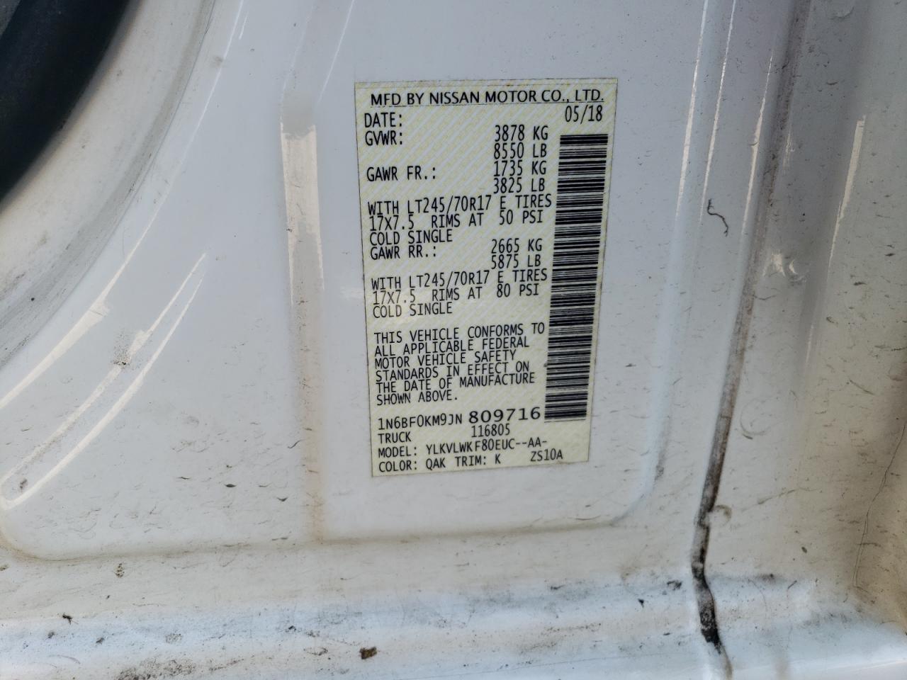 NISSAN NV1500 1500 S