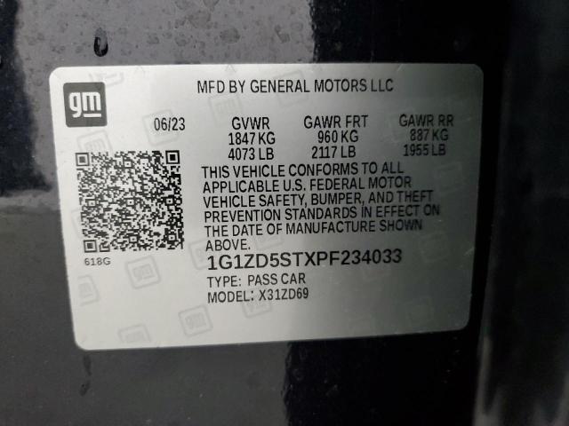 1G1ZD5STXPF234033 2023 Chevrolet Malibu Lt