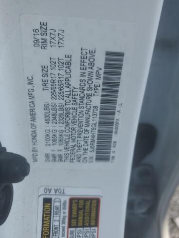 2016 HONDA CR-V EXL - 5J6RM4H75GL113708