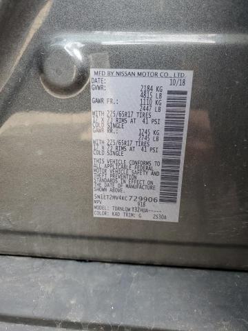 2019 Nissan Rogue Sv Hybrid VIN: 5N1ET2MV4KC729906 Lot: 50167144