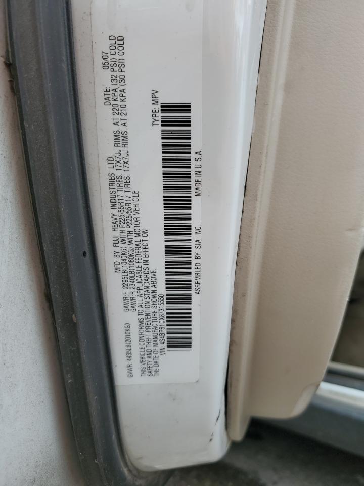 4S4BP61CX87315550 2008 Subaru Outback 2.5I