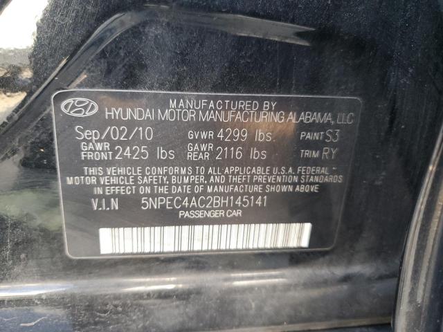 2011 Hyundai Sonata Se VIN: 5NPEC4AC2BH145141 Lot: 51966144