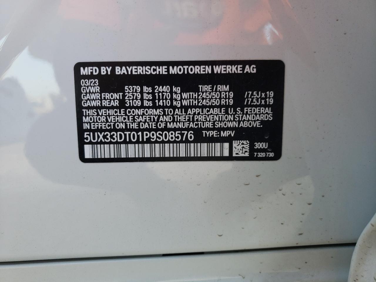 5UX33DT01P9S08576 2023 BMW X4 xDrive30I