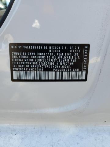 2017 Volkswagen Jetta S VIN: 3VW2B7AJ1HM210888 Lot: 39207077