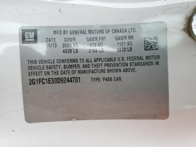 2013 Chevrolet Camaro Lt VIN: 2G1FC1E30D9244701 Lot: 52231184