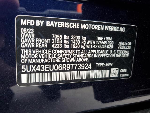 2024 BMW X5 xDrive50E VIN: 5UX43EU06R9T73924 Lot: 51292814