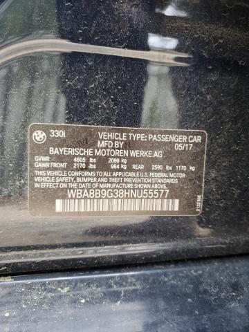 2017 BMW 330 I VIN: WBA8B9G38HNU55577 Lot: 48089004