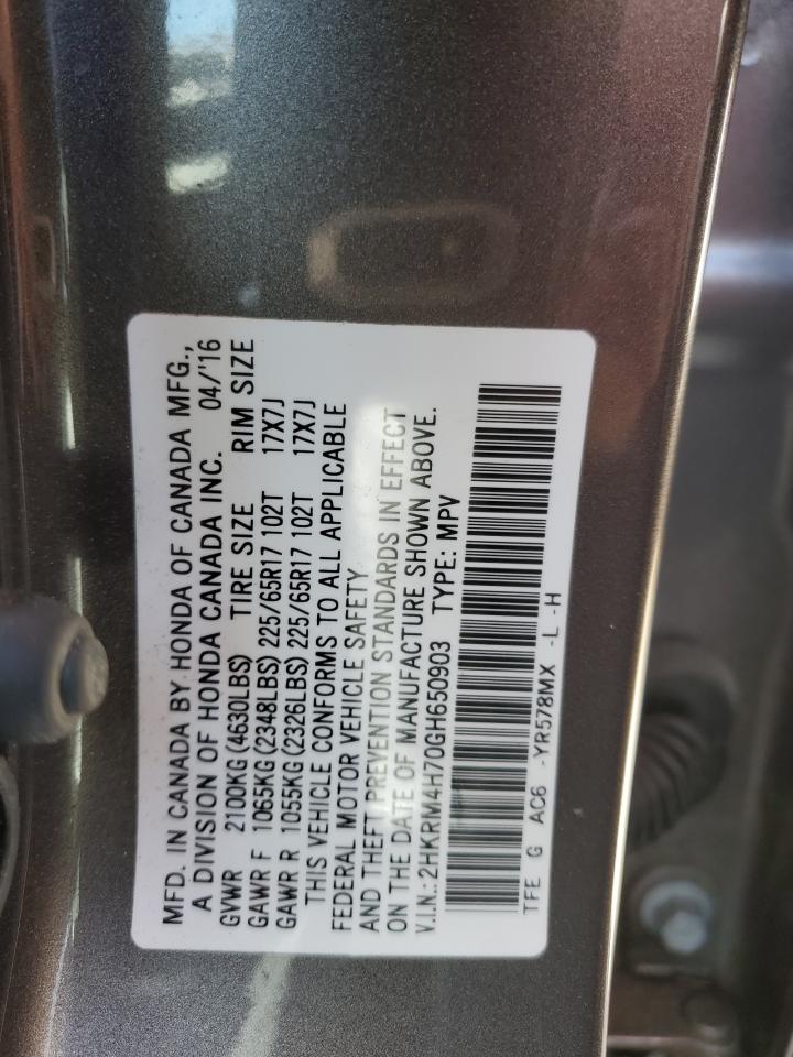 2HKRM4H70GH650903 2016 Honda Cr-V Exl