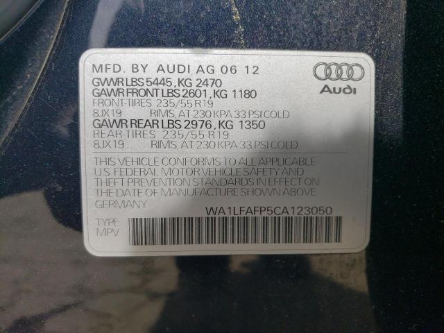 2012 Audi Q5 Premium Plus VIN: WA1LFAFP5CA123050 Lot: 51769594