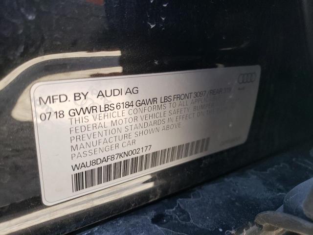 2019 AUDI A8 L WAU8DAF87KN002177