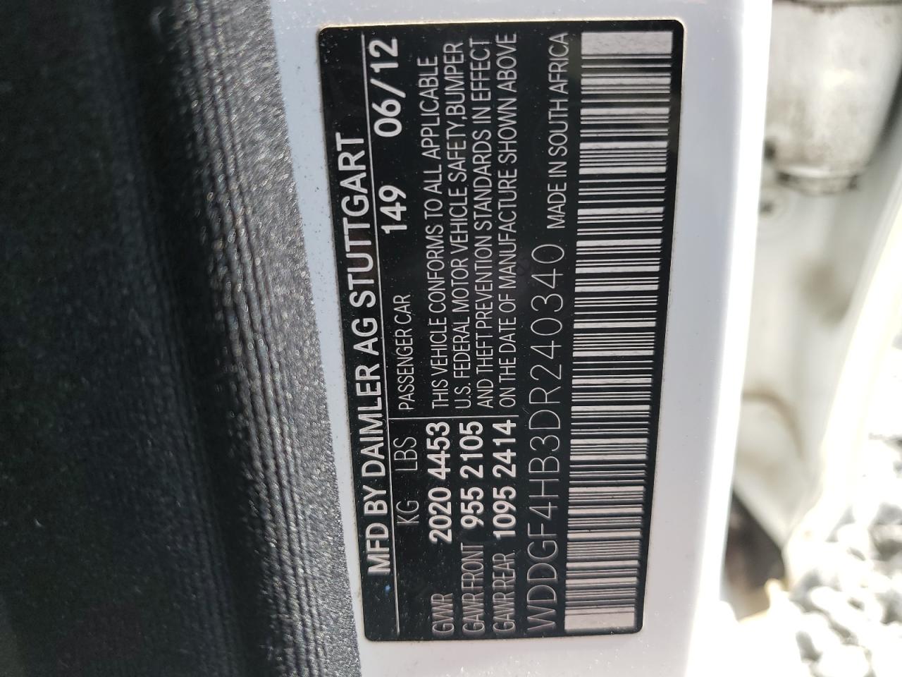 WDDGF4HB3DR240340 2013 Mercedes-Benz C 250