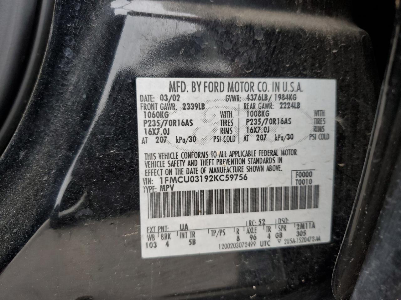 1FMCU03192KC59756 2002 Ford Escape Xlt