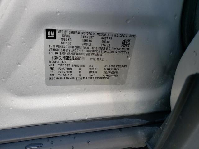 2018 CHEVROLET TRAX LS - 3GNCJNSB5JL290169
