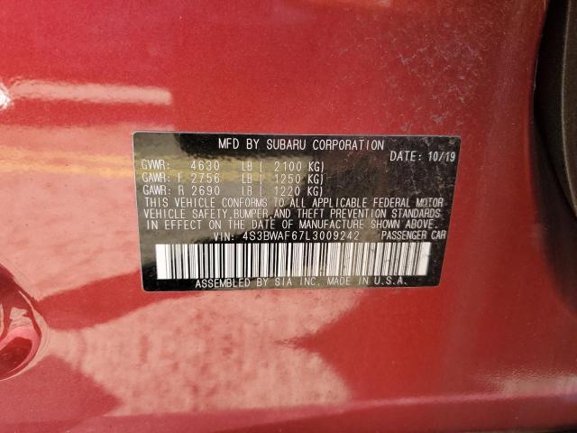 2020 SUBARU LEGACY SPO 4S3BWAF67L3009242