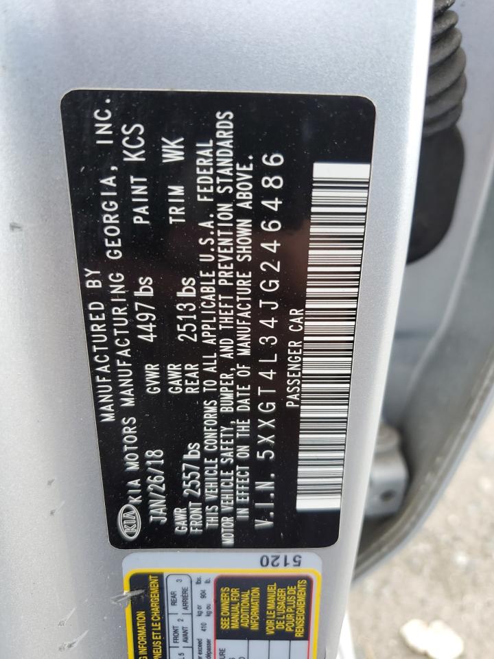 5XXGT4L34JG246486 2018 Kia Optima Lx