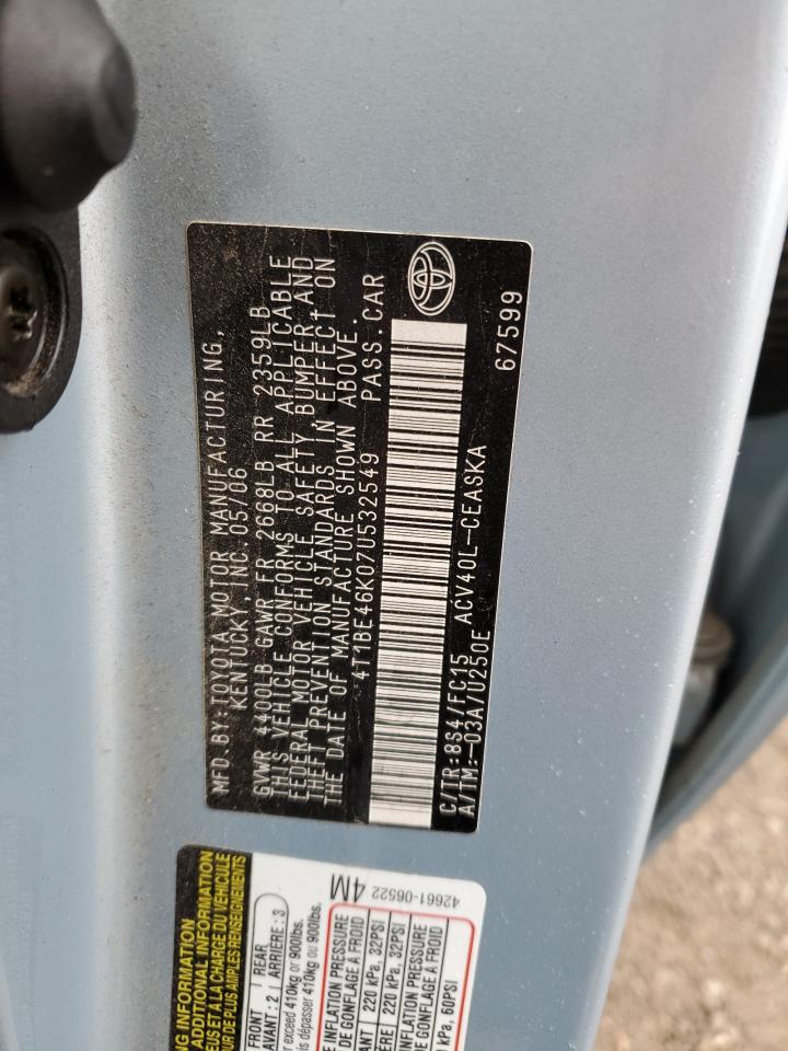 4T1BE46K07U532549 2007 Toyota Camry Ce